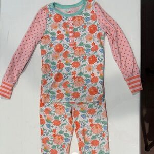 Matilda Jane Pink Floral & Coral Long-Sleeve Pajama Set
